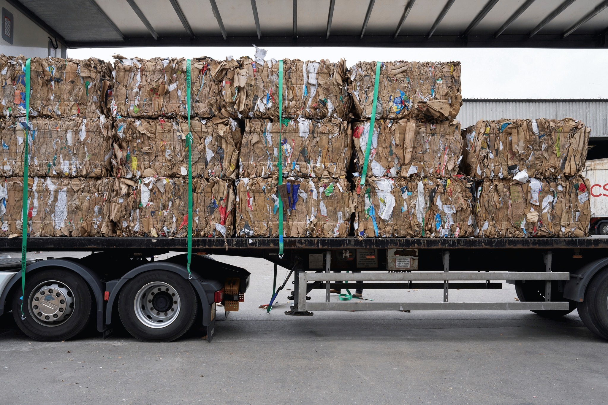 Bales ready for reprocessing