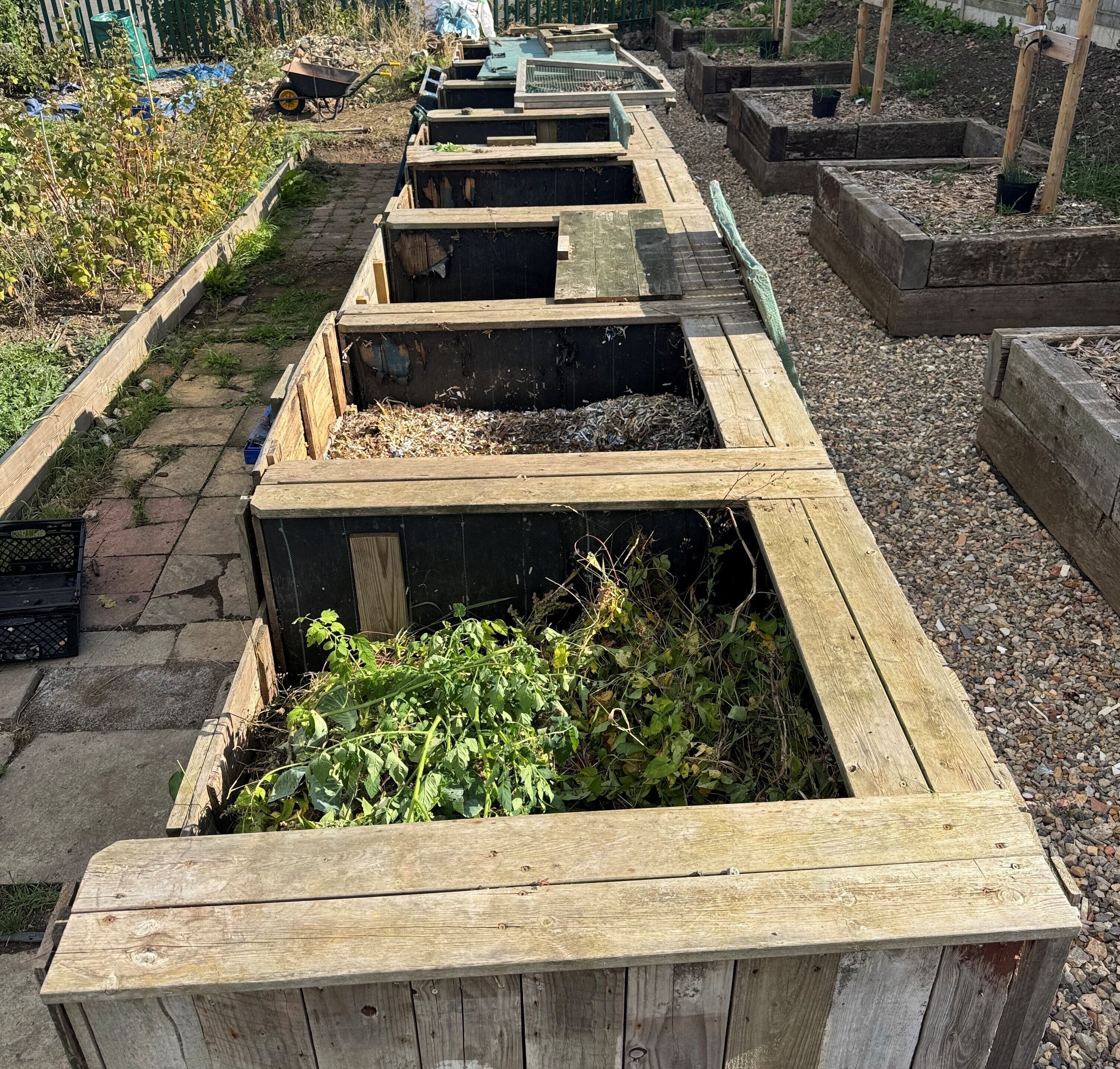 Composting at The Shack Allotment, Stockton-on-Tees