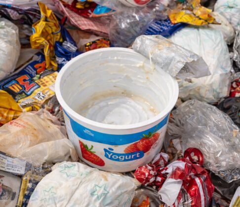 Contaminated Yoghurt pot