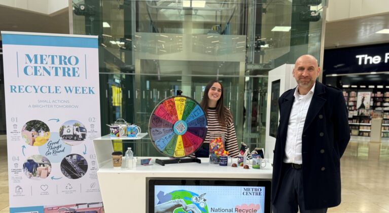 J&B Recycling and Cumbria Waste Group raise awareness of recycling and waste management at Metrocentre Gateshead